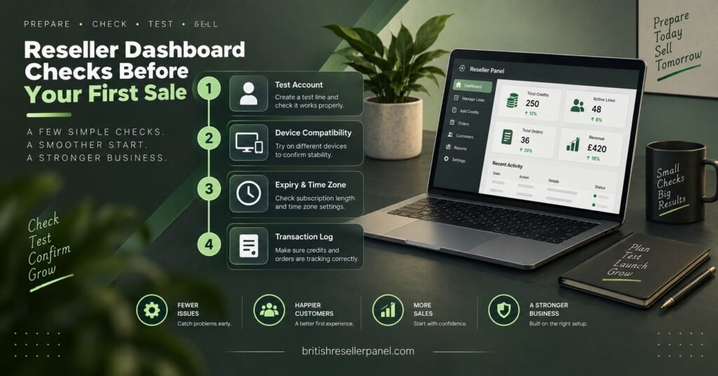 Reseller Dashboard Checks Before Your First Sale